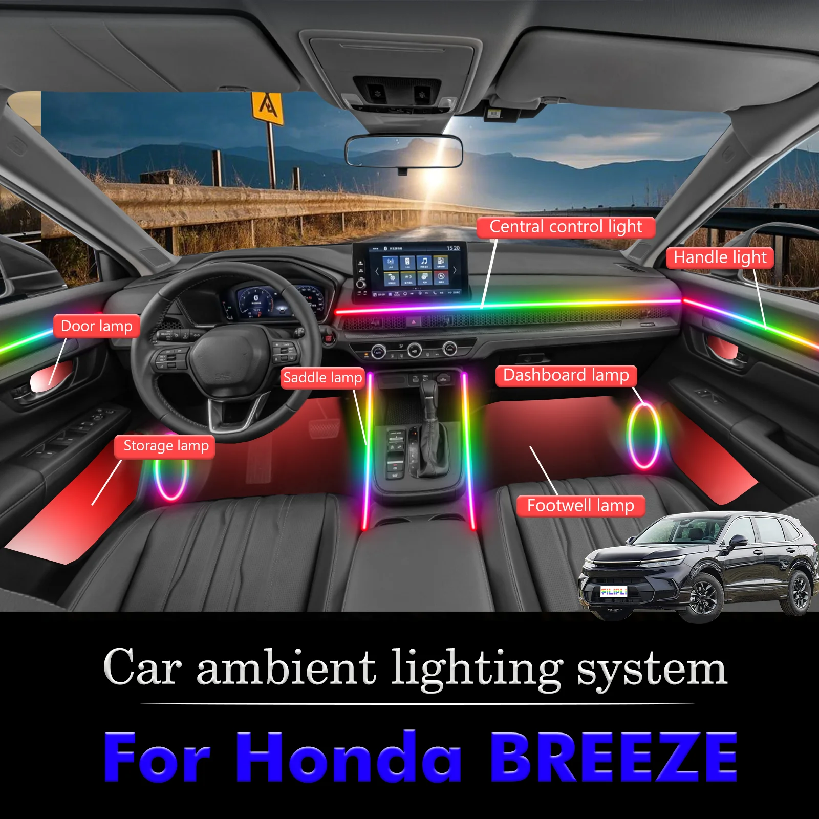 Для Honda BREEZE салон автомобиля комплект окружающей лампы RGB 64-цветный светодиодный умный пульт дистанционного управления энергосберегающие эффективные огни
Для Honda BREEZE салон автомобиля комплект окружающей лампы RGB 64-цветный светодиодный умный пульт дистанционного управления энергосберегающие эффективные огни