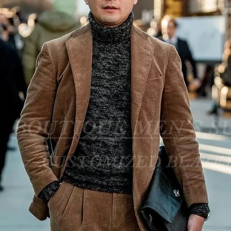 Brown Suits for Men 2025 Elegant Single Breasted Notch Lapel Slim Fit 2 Piece Jacket Pants Business Office Male Clothing
Brown Suits for Men 2025 Elegant Single Breasted Notch Lapel Slim Fit 2 Piece Jacket Pants Business Office Male Clothing