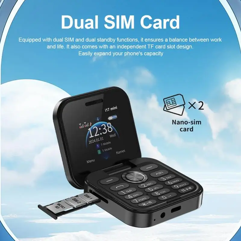 Mini Foldable Phone HIFI 128160 Clamshell Phone Mini Mobile Phone With 1.77 Inch Screen Portable Clamshell Phone For Seniors
Mini Foldable Phone HIFI 128160 Clamshell Phone Mini Mobile Phone With 1.77 Inch Screen Portable Clamshell Phone For Seniors