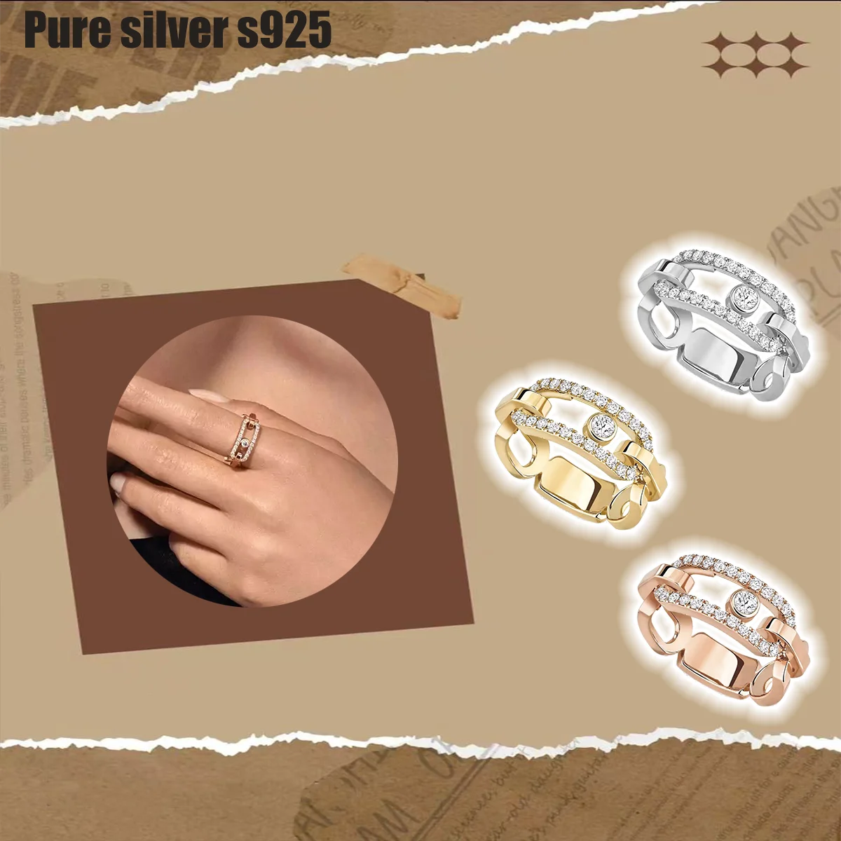 Pure silver s925 ring Classic retro high-end luxury fashion temperament to wear at banquets
Pure silver s925 ring Classic retro high-end luxury fashion temperament to wear at banquets