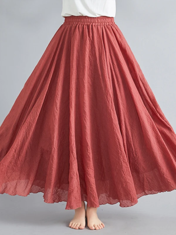 High Waist A-Line Midi Skirt Women's Cotton Linen Pure Color Long Skirt Korean Sle Commute Pattern Autumn Artistic Large Size
High Waist A-Line Midi Skirt Women's Cotton Linen Pure Color Long Skirt Korean Sle Commute Pattern Autumn Artistic Large Size