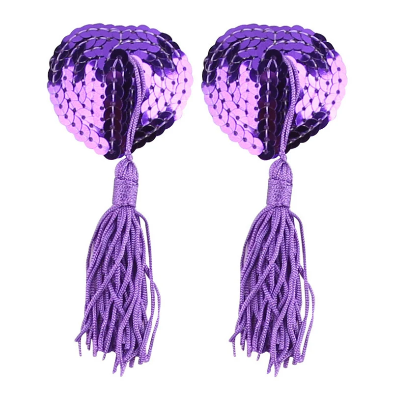 Women's Heart Shaped Silicone Nipple Covers with Sequins Tassel Reusable Adhesive Breast Pasties Comfortable Underwear
Women's Heart Shaped Silicone Nipple Covers with Sequins Tassel Reusable Adhesive Breast Pasties Comfortable Underwear