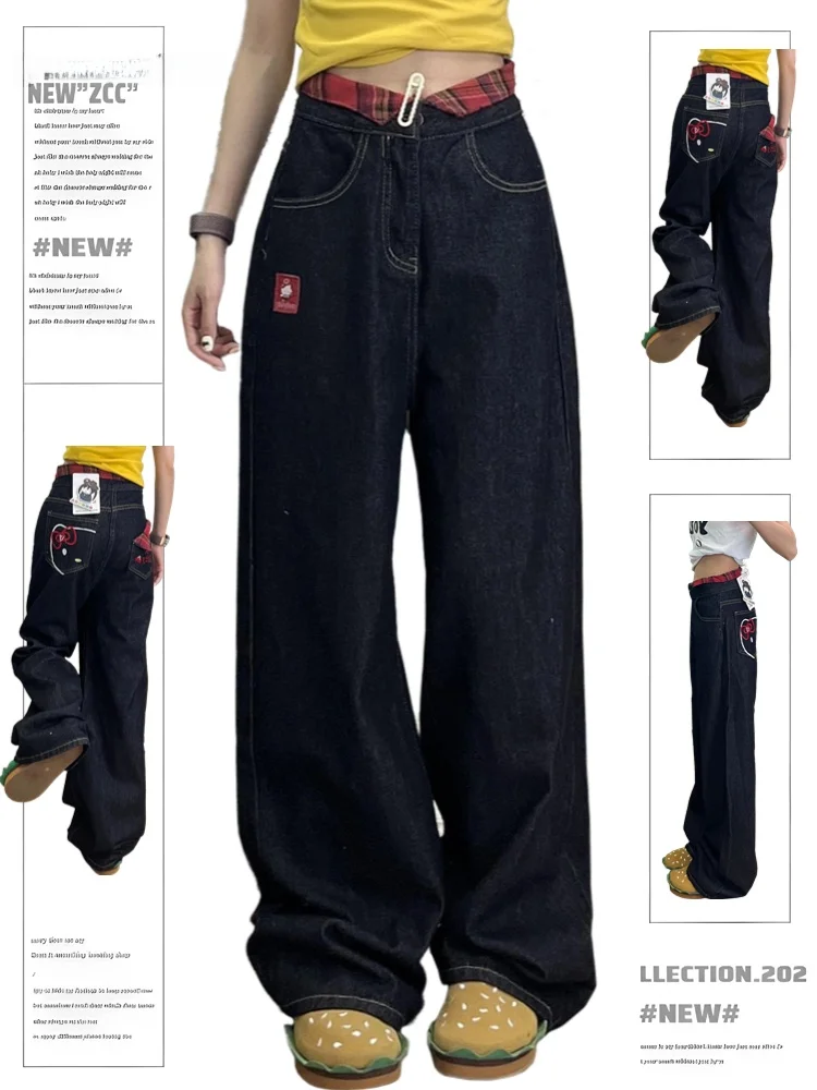 Джинсы женские Bla с вышивкой, мультяшным принтом, с высокой талией, широкие, прямого кроя, свободные, летние, новые, в американском стиле
Джинсы женские Bla с вышивкой, мультяшным принтом, с высокой талией, широкие, прямого кроя, свободные, летние, новые, в американском стиле