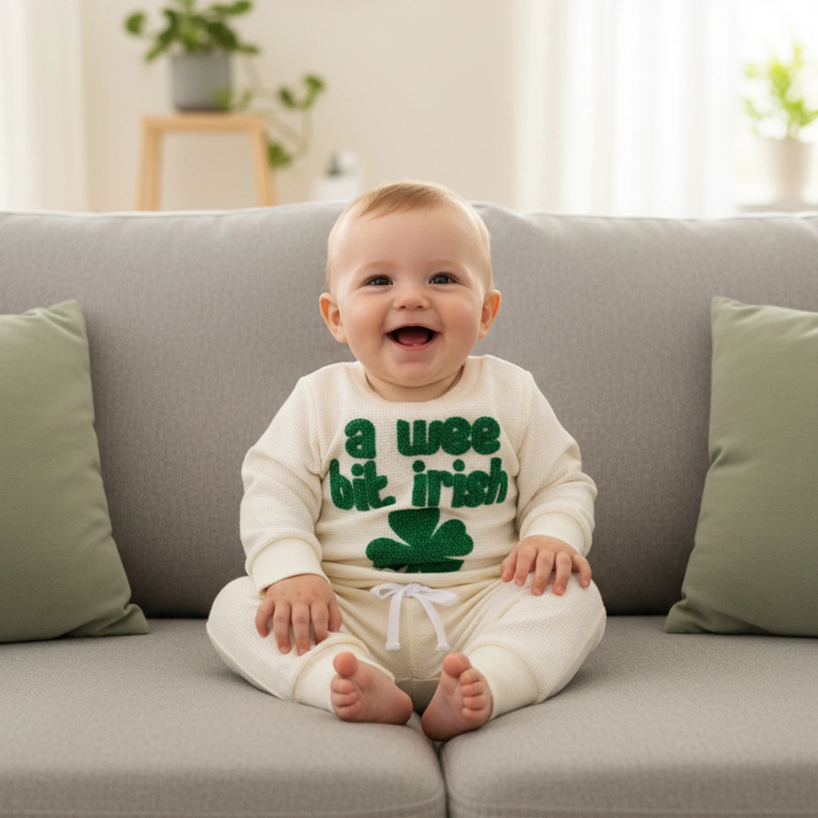 Baby Boys 2Pcs Spring Outfits Long Sleeve Shamrock Embroidery Romper + Pants Set Newborn Clothes
Baby Boys 2Pcs Spring Outfits Long Sleeve Shamrock Embroidery Romper + Pants Set Newborn Clothes