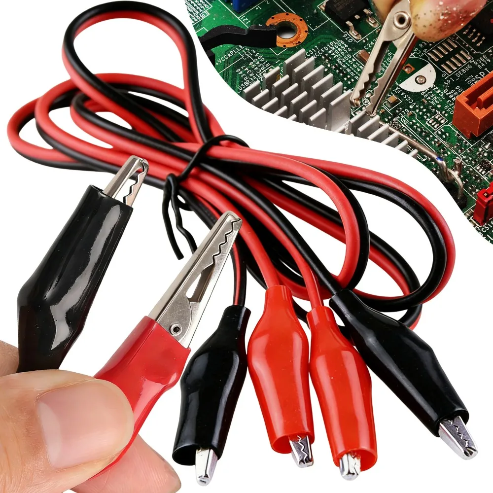 1M Alligator Clip Jumper Wire Test Leads Set Crocodile Clamps Voltage Tester Electrical Cable for Car Auto Battery Repair Tool
1M Alligator Clip Jumper Wire Test Leads Set Crocodile Clamps Voltage Tester Electrical Cable for Car Auto Battery Repair Tool