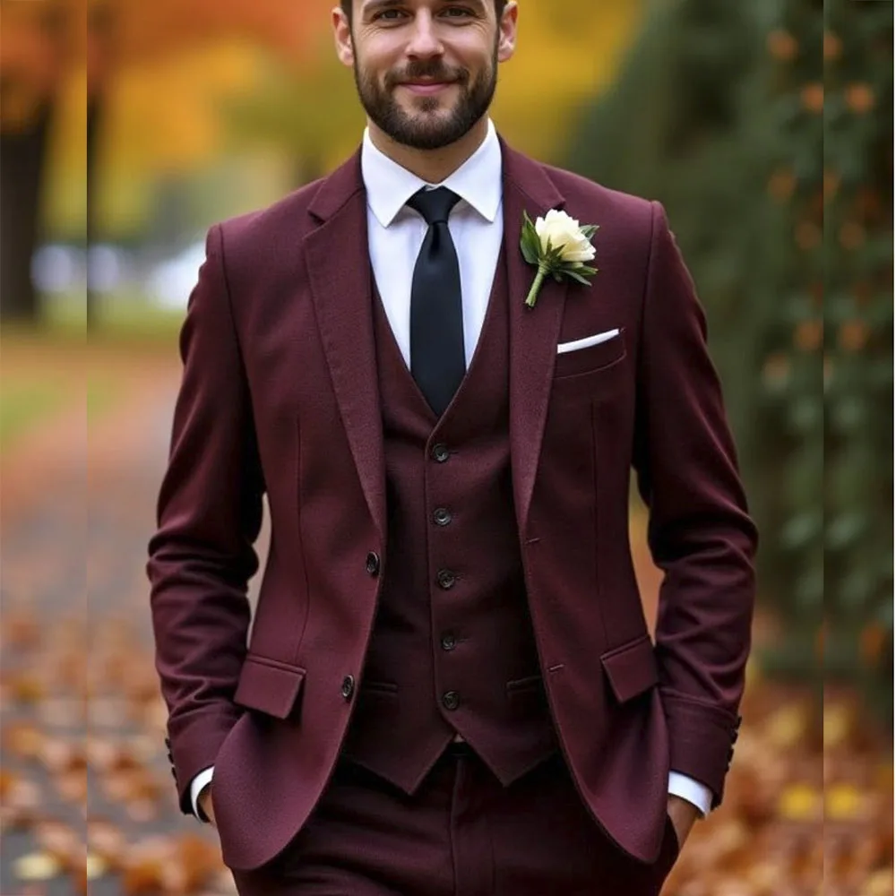 Formal Wedding Men's Suits Elegant Single Breasted Notch Lapel SkinnyV 3 Piece Jacket Pants Vest Outfits Customzied Blazer
Formal Wedding Men's Suits Elegant Single Breasted Notch Lapel SkinnyV 3 Piece Jacket Pants Vest Outfits Customzied Blazer