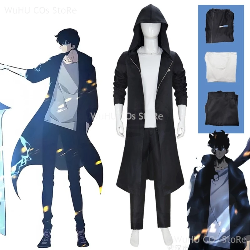 Аниме Knight Killer Sung Jin-woo Solo Sung Jinwoo Leveling Косплей Парик Shun Mizushino Черный плащ Хэллоуин Cos Outfit
Аниме Knight Killer Sung Jin-woo Solo Sung Jinwoo Leveling Косплей Парик Shun Mizushino Черный плащ Хэллоуин Cos Outfit