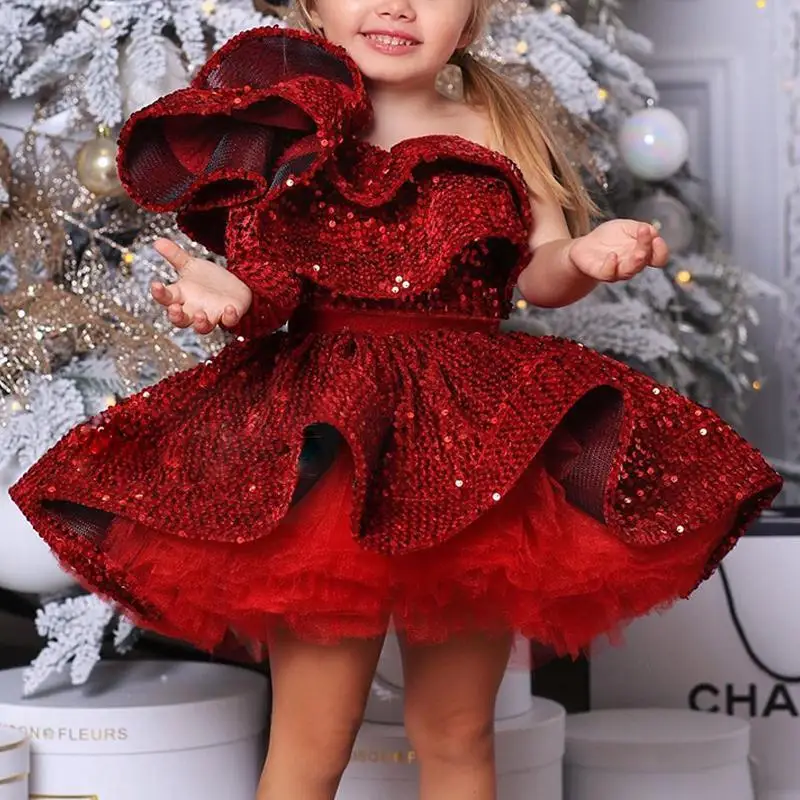 Birthday Dress for Toddler Girl Sequins Pageant Tulle Tutu Dress Bowknot Princess Baptism Wedding Flower Girl Gown
Birthday Dress for Toddler Girl Sequins Pageant Tulle Tutu Dress Bowknot Princess Baptism Wedding Flower Girl Gown