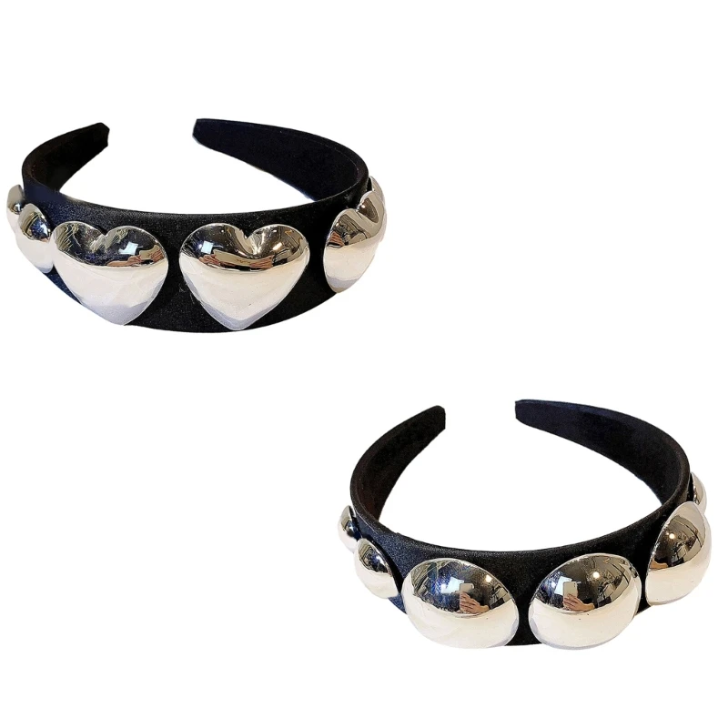 Fashion Exaggerated Headband for Women Wide Headbands with Mirror Heart/Circle Decor Teens Girls Sweet Cool Hairhoops
Fashion Exaggerated Headband for Women Wide Headbands with Mirror Heart/Circle Decor Teens Girls Sweet Cool Hairhoops