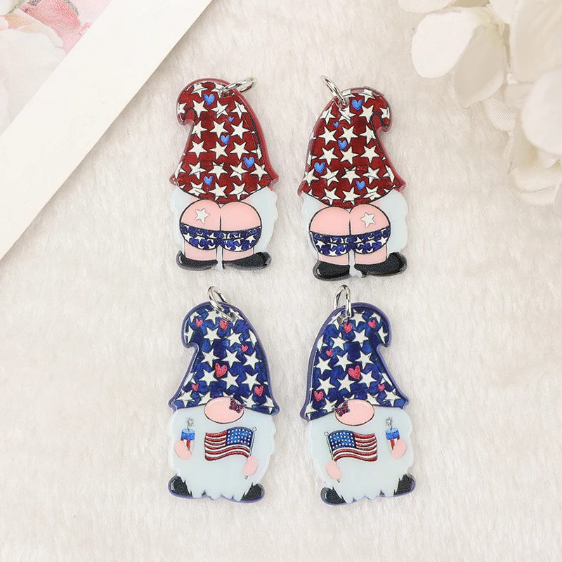 8Pcs Gnome Charms Creative Acrylic American Flag Jewelry Findings Necklace DIY Making
8Pcs Gnome Charms Creative Acrylic American Flag Jewelry Findings Necklace DIY Making