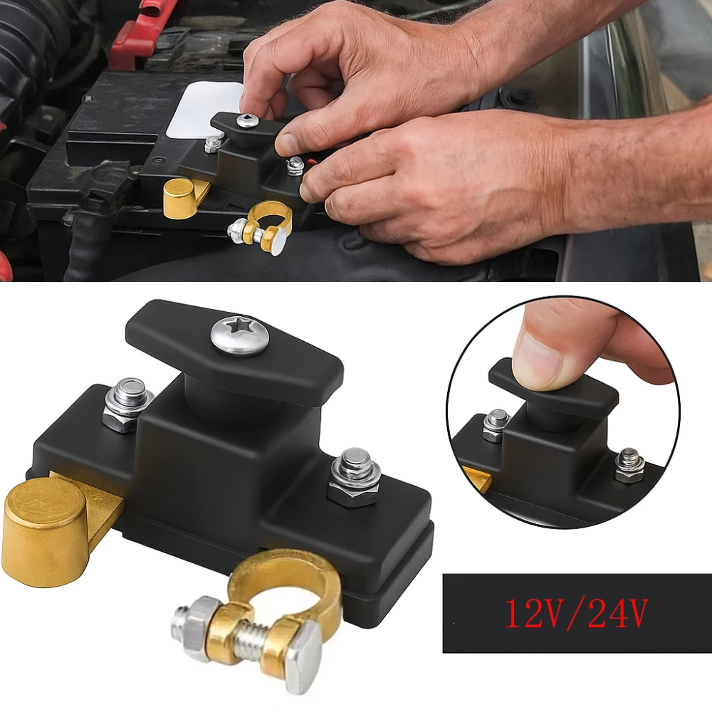12V 24V Auto Battery Power Off Switch For Car RV Brass Anti-loss Thickening Partition Protector Repair Hardware Tools Accessorie
12V 24V Auto Battery Power Off Switch For Car RV Brass Anti-loss Thickening Partition Protector Repair Hardware Tools Accessorie