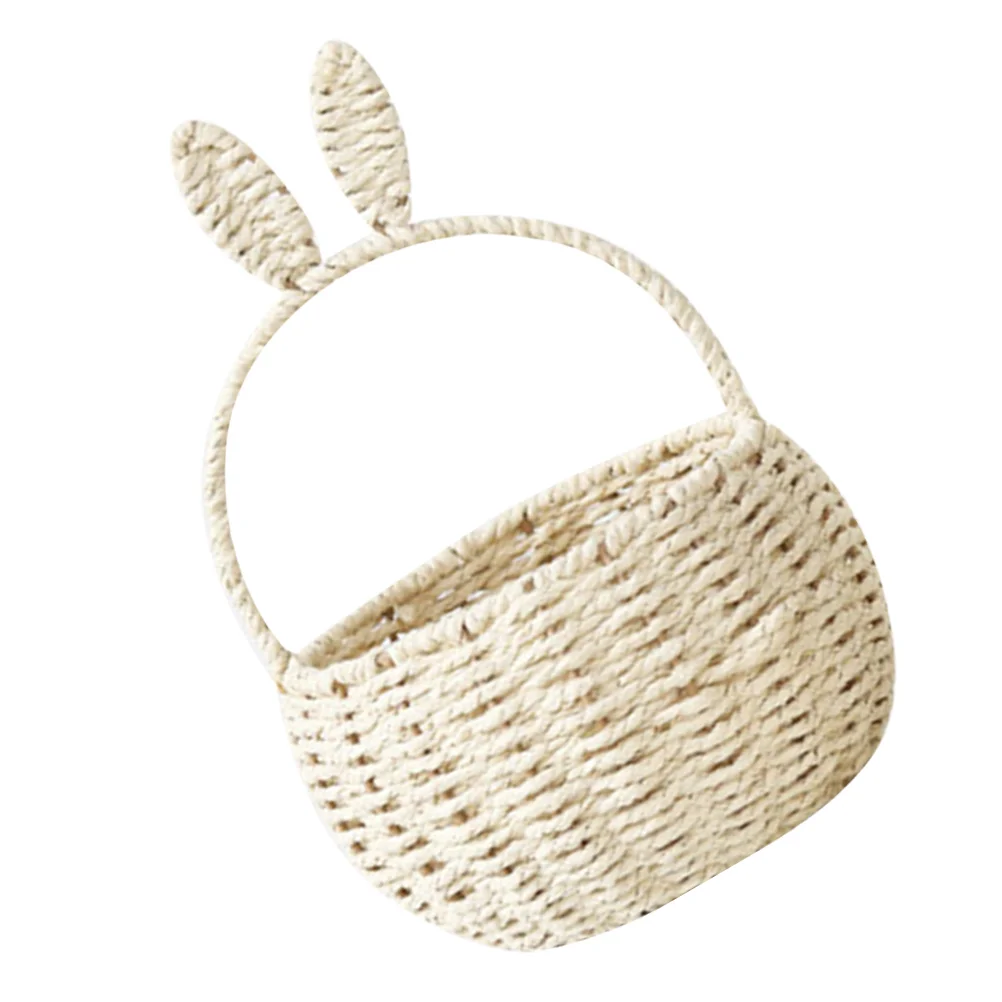 Mini Shopping Portable Storage Small Snack Flower Girl Woven Bunny Paper Rope Handle Waterproof Lined Storage Basket
Mini Shopping Portable Storage Small Snack Flower Girl Woven Bunny Paper Rope Handle Waterproof Lined Storage Basket