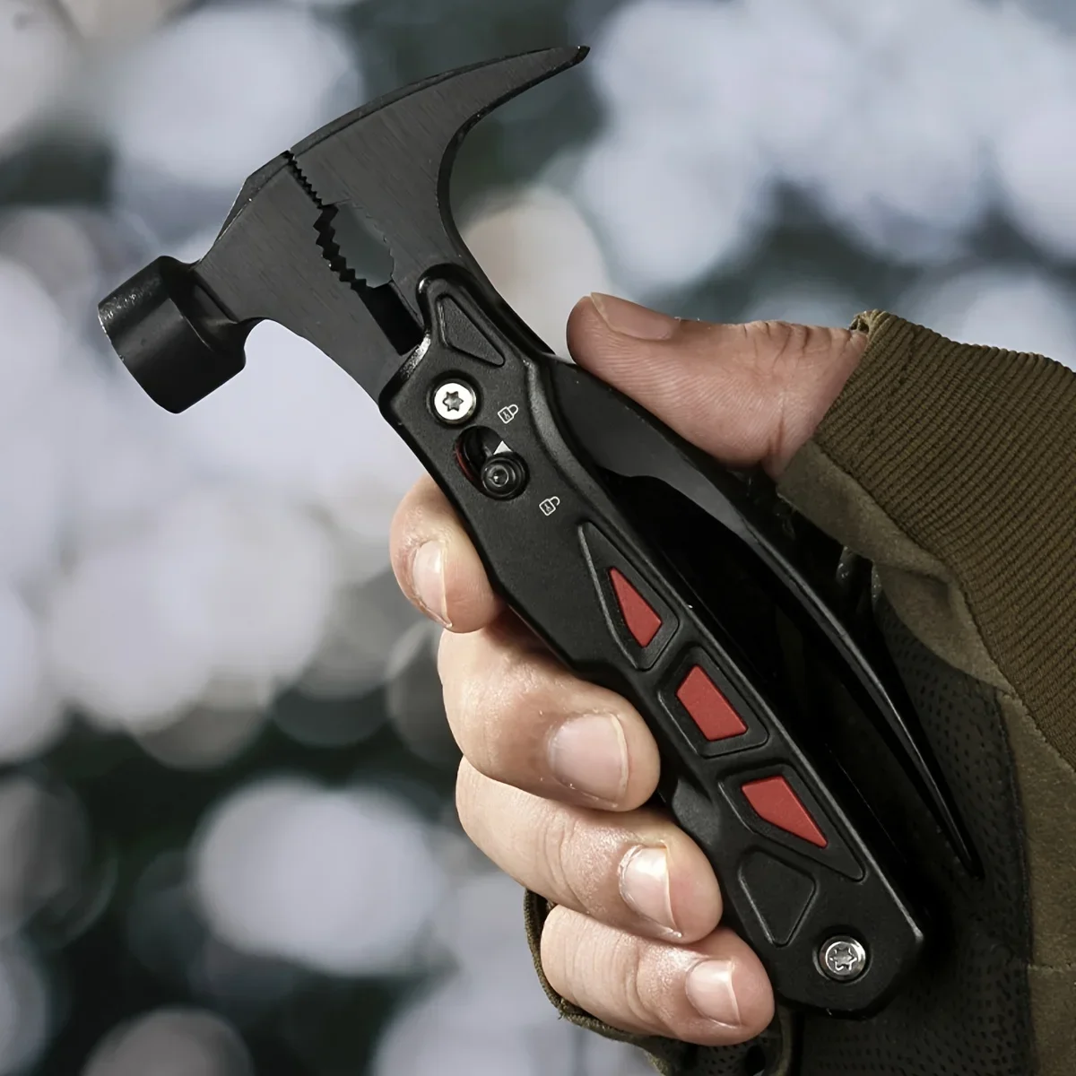 Outdoor multi-function claw hammer Window breaking stainless steel multi-function pliers hammer camping ground nail hammer tool
Outdoor multi-function claw hammer Window breaking stainless steel multi-function pliers hammer camping ground nail hammer tool