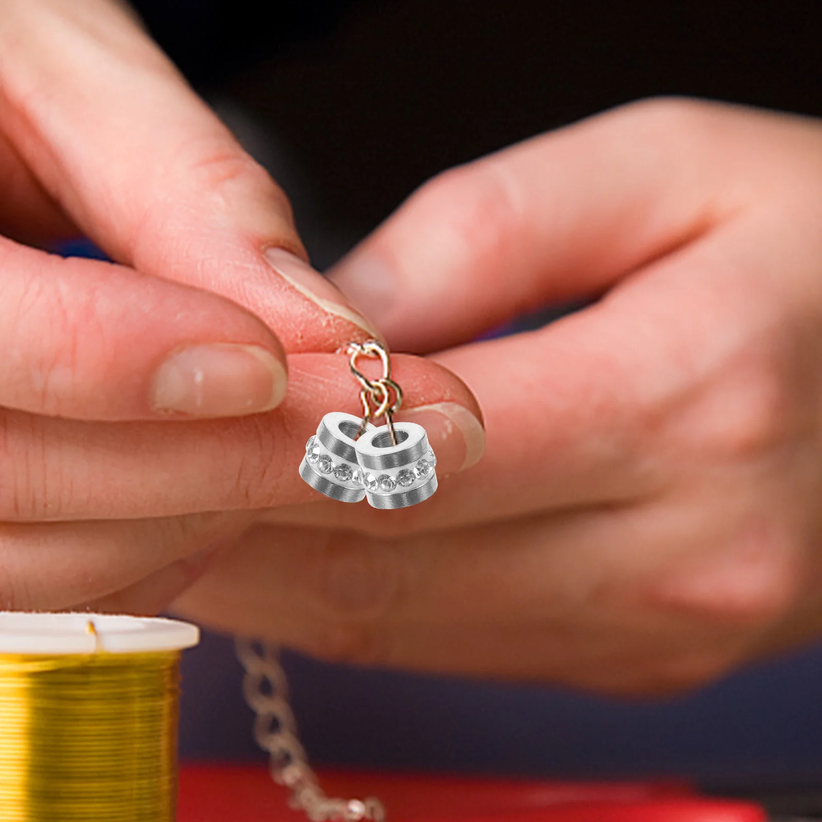 10Pcs Diamante Wheel Beads Simple Style Jewelry Beads Stainless Steel Spacer Beads Diy Charms For Necklace Bracelet
10Pcs Diamante Wheel Beads Simple Style Jewelry Beads Stainless Steel Spacer Beads Diy Charms For Necklace Bracelet