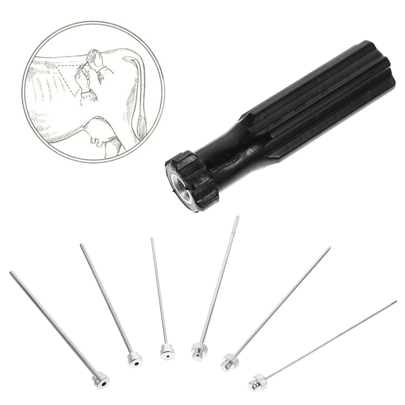 Stainless Steel Livestock Trocar Reusable Cow Sheep Rumen Puncture Needle Veterinary Equipment Stomach Deflation Tool Rumen
Stainless Steel Livestock Trocar Reusable Cow Sheep Rumen Puncture Needle Veterinary Equipment Stomach Deflation Tool Rumen