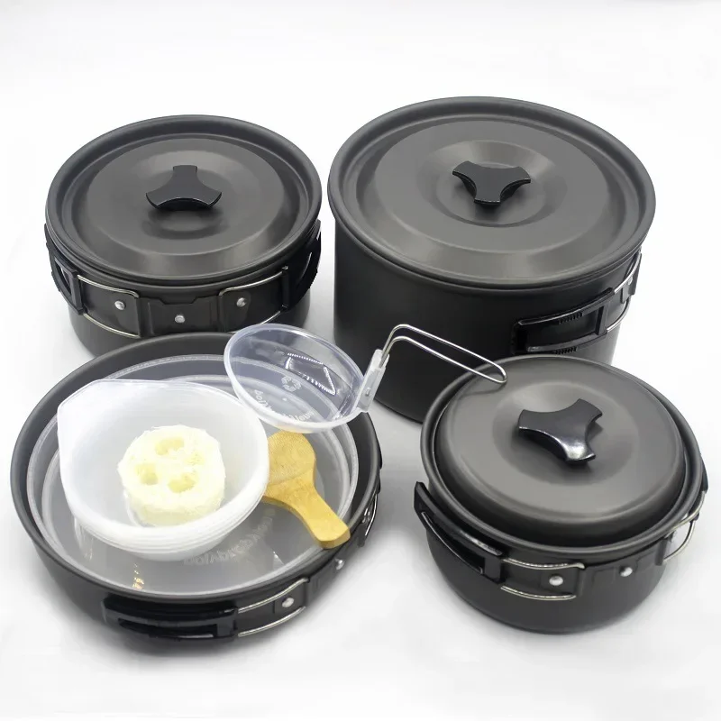 Outdoor Supplies Hot Selling Camping Cookware Aluminium Alloy Folding Camping Cooking Set with Gas Stove and Burner
Outdoor Supplies Hot Selling Camping Cookware Aluminium Alloy Folding Camping Cooking Set with Gas Stove and Burner