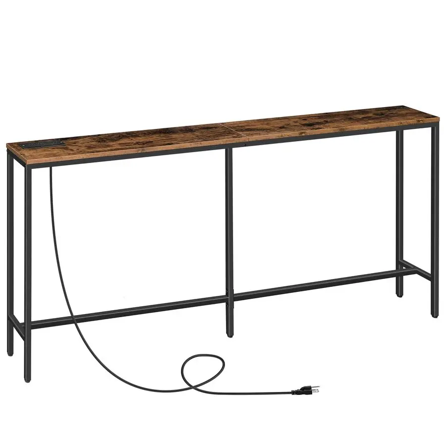 Console Table with Power Outlet, Narrow Sofa Table, Industrial Entryway Table with USB Ports, Behind Couch for Entryway, Hallwa
Console Table with Power Outlet, Narrow Sofa Table, Industrial Entryway Table with USB Ports, Behind Couch for Entryway, Hallwa