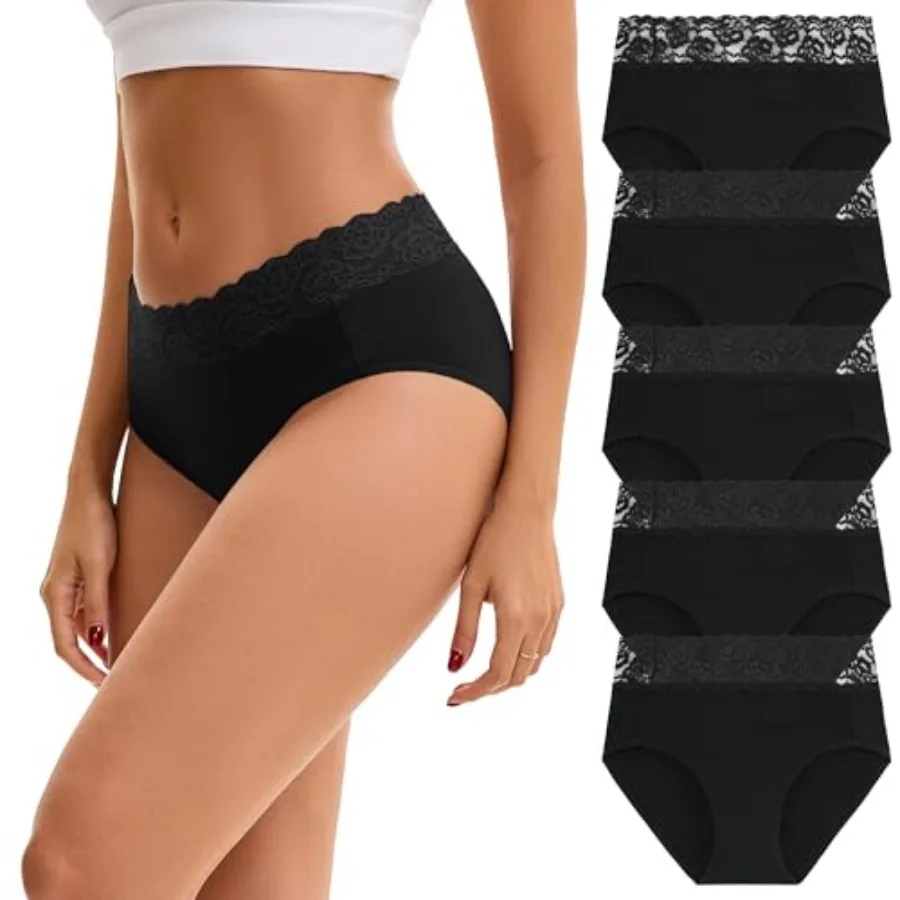 INNERSY Womens Cotton Underwear Lace Bikini Hipster Panties for Women High Waisted Ladies Briefs 5 Pack
INNERSY Womens Cotton Underwear Lace Bikini Hipster Panties for Women High Waisted Ladies Briefs 5 Pack