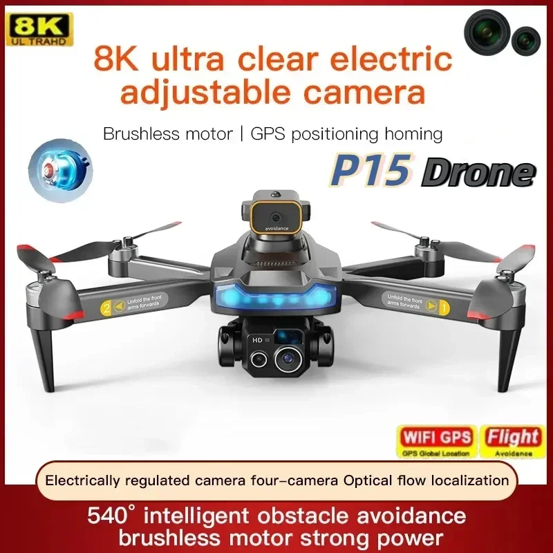 Top! P15 PRO Drone 4K HD Professional Obstacle Avoidance Optical Flow Dual Camera Aerial Photography Dual-Camera Fold Gift New
Top! P15 PRO Drone 4K HD Professional Obstacle Avoidance Optical Flow Dual Camera Aerial Photography Dual-Camera Fold Gift New