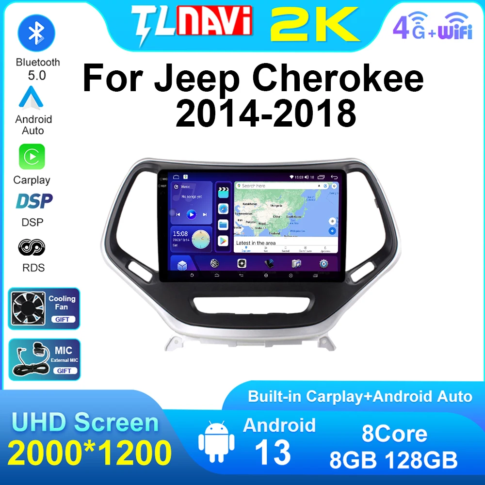 Car Multimedia Player For Jeep Cherokee 2014 2015 2016 2017 2018 Android Auto Radio Stereo GPS Navigation Carplay System
Car Multimedia Player For Jeep Cherokee 2014 2015 2016 2017 2018 Android Auto Radio Stereo GPS Navigation Carplay System
