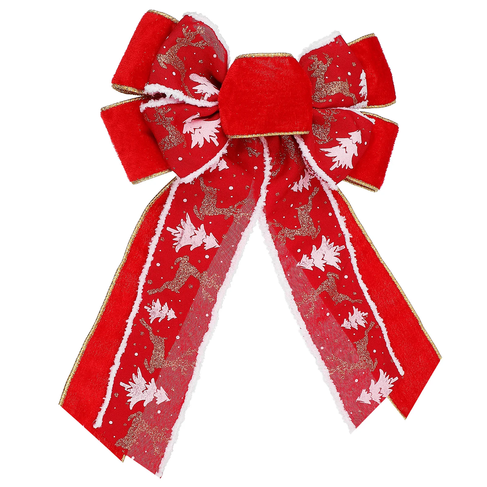 Christmas Bow Tree Topper Bow Large Fabric Bows For Christmas Tree Decoration Wreath Ornament Artificial Decorative
Christmas Bow Tree Topper Bow Large Fabric Bows For Christmas Tree Decoration Wreath Ornament Artificial Decorative