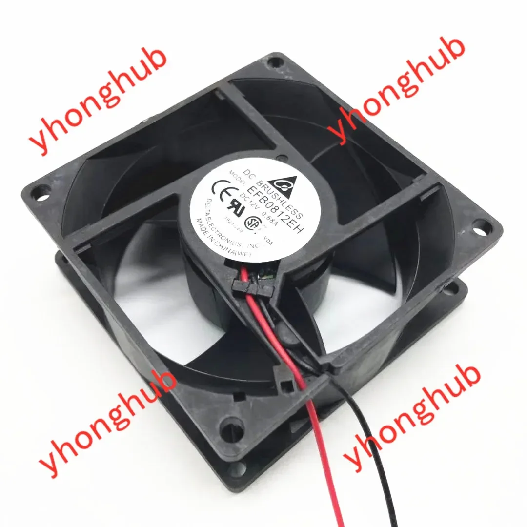 Delta Electronics EFB0812EH EFB0812EHF DC 12V 0.68A 80x80x32mm 2-Wire Server Cooling Fan
Delta Electronics EFB0812EH EFB0812EHF DC 12V 0.68A 80x80x32mm 2-Wire Server Cooling Fan