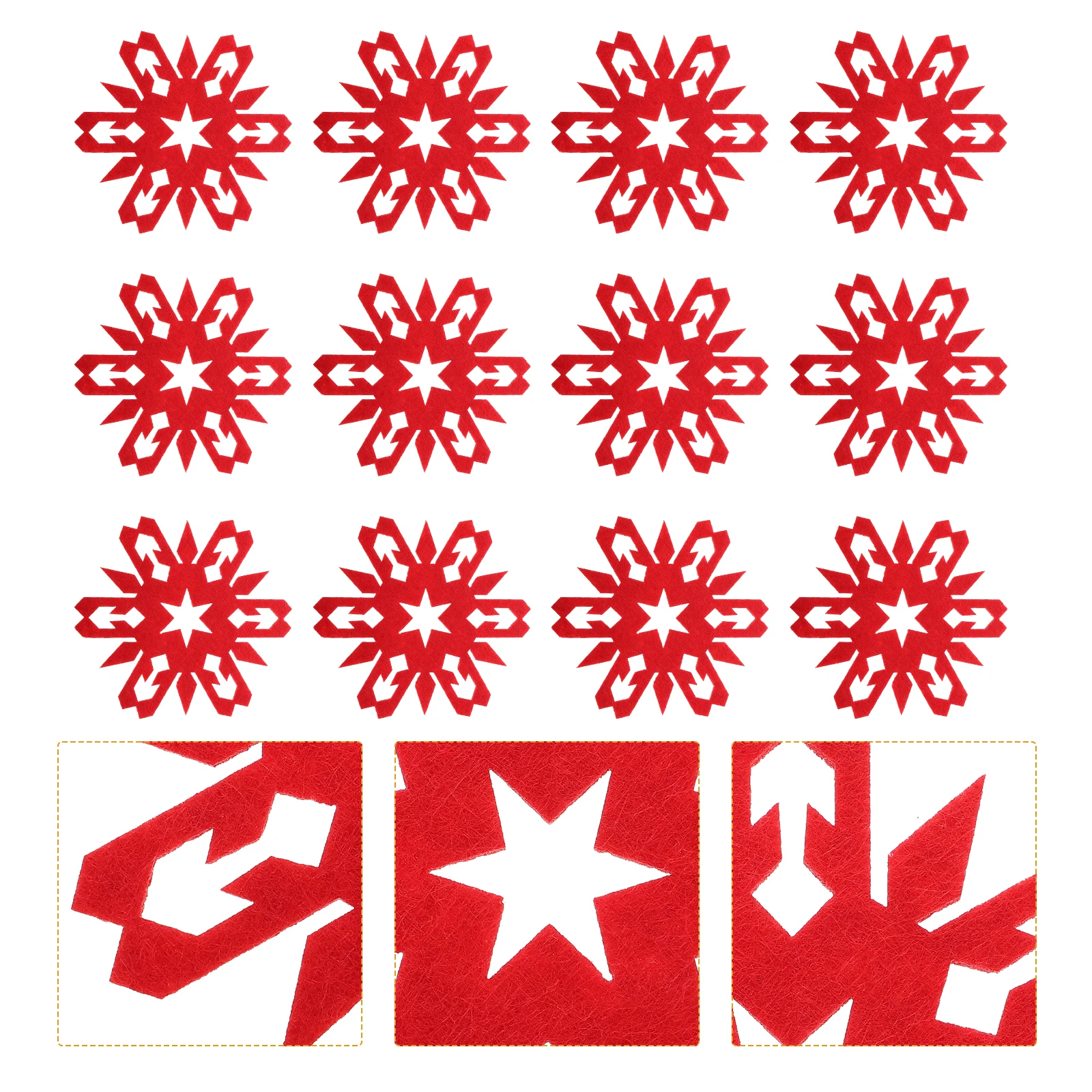 12pcs Christmas Snowflake Cup Mats Heat Insulation Non-Skid Mug Mat Decorative Placemats Festive Home Coasters Household Table
12pcs Christmas Snowflake Cup Mats Heat Insulation Non-Skid Mug Mat Decorative Placemats Festive Home Coasters Household Table