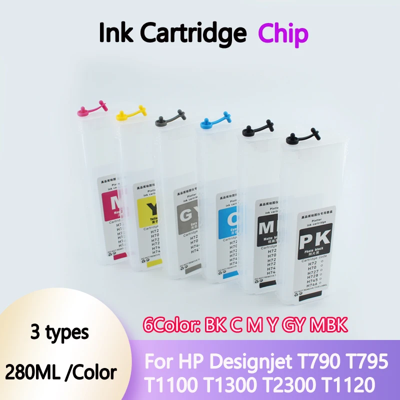 Многоразовый картридж HP72 Ciss с постоянным чипом 280 мл для принтеров HP Designjet T790 T795 T1100 T1300 T2300 T1120
Многоразовый картридж HP72 Ciss с постоянным чипом 280 мл для принтеров HP Designjet T790 T795 T1100 T1300 T2300 T1120