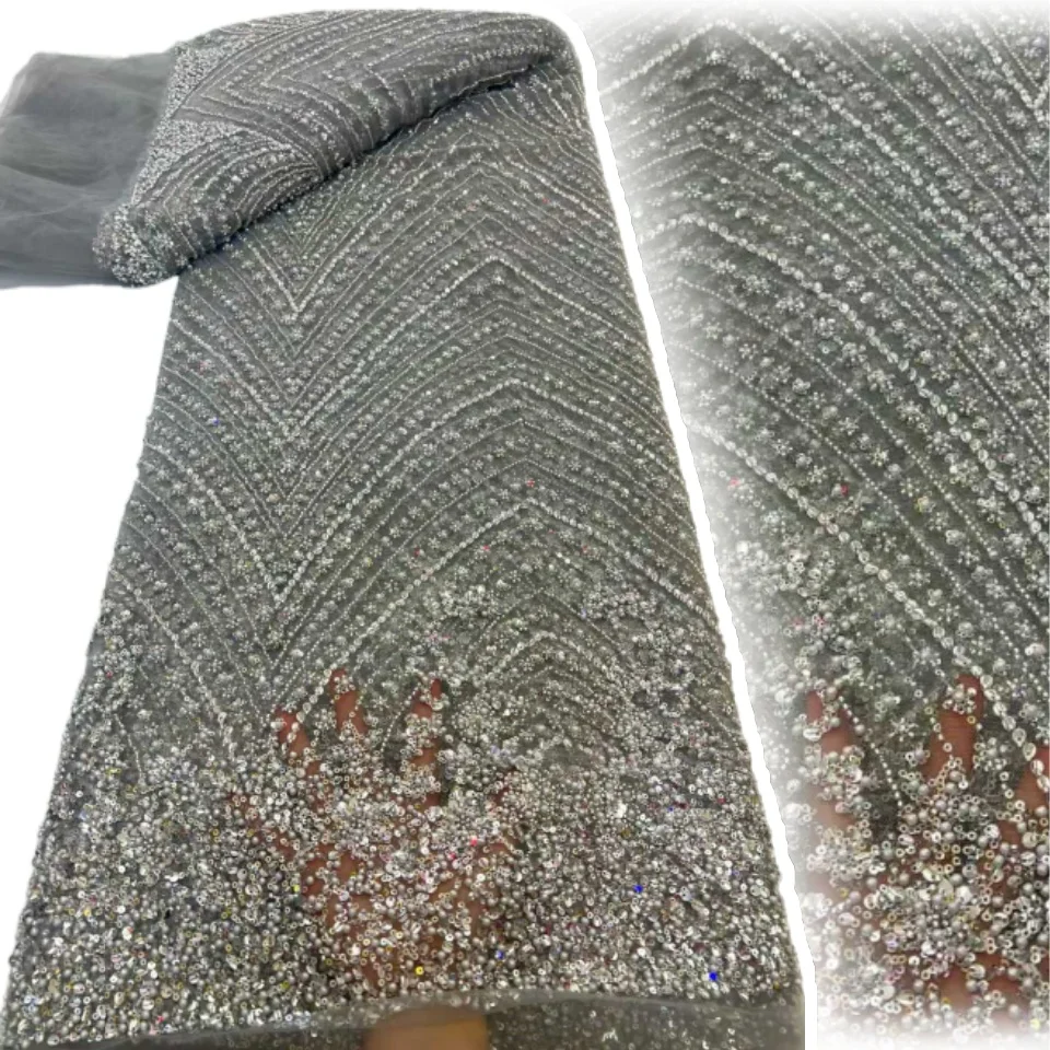 5 ярдов тюлевой кружевной ткани с бисером для жениха, высококачественная африканская сетчатая кружевная ткань с пайетками 2026 для женских вечерних платьев, шитье 2233
5 ярдов тюлевой кружевной ткани с бисером для жениха, высококачественная африканская сетчатая кружевная ткань с пайетками 2026 для женских вечерних платьев, шитье 2233