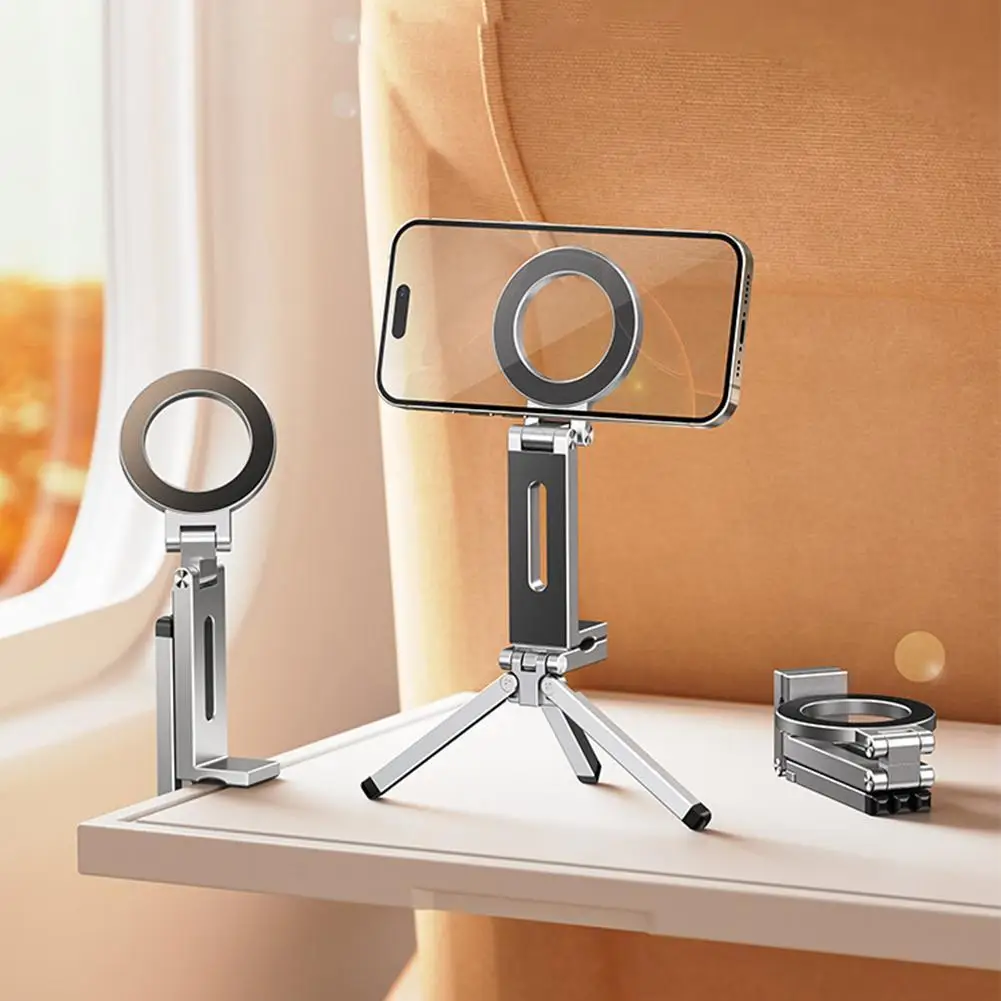 For Magsafe Plane Phone Holder Portable Magnetic Phone Holder Aluminum Alloy 360° Rotating Foldable Tripod For Travel/Car/Desk
For Magsafe Plane Phone Holder Portable Magnetic Phone Holder Aluminum Alloy 360° Rotating Foldable Tripod For Travel/Car/Desk
