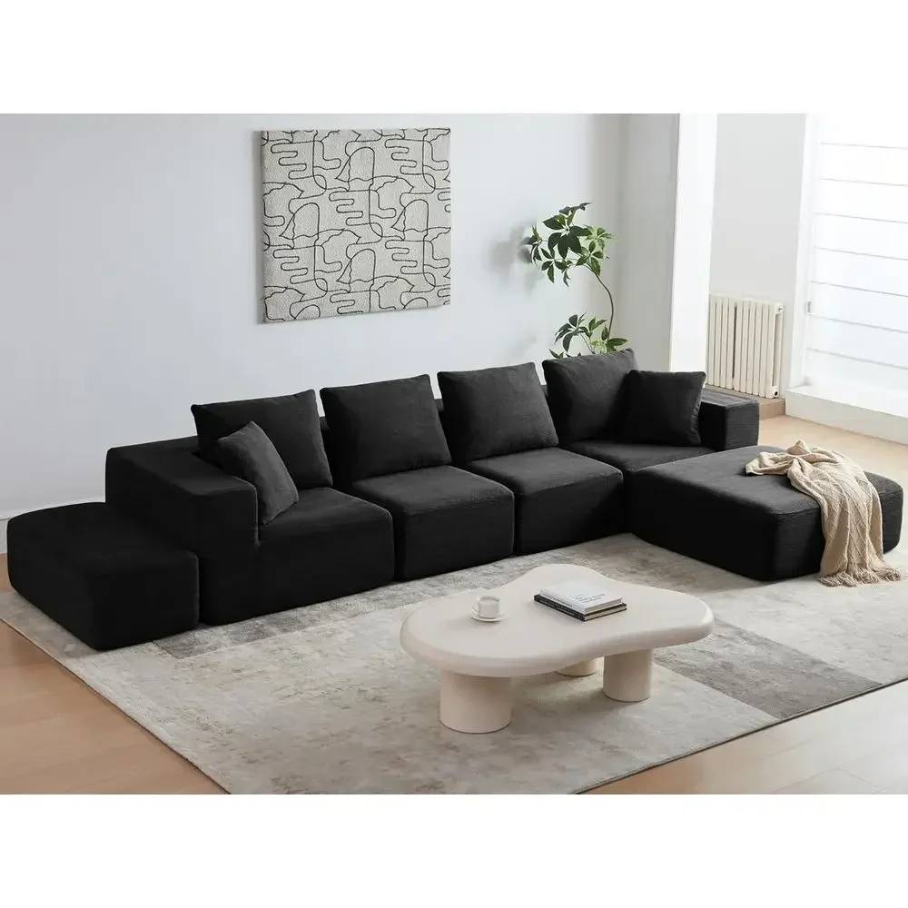 Oversized 6-Seat Corduroy Cloud Couch with Deep Memory Foam, Black Sofa w/ 6 Pillows, Ideal for Living Room or Office, Ready to
Oversized 6-Seat Corduroy Cloud Couch with Deep Memory Foam, Black Sofa w/ 6 Pillows, Ideal for Living Room or Office, Ready to