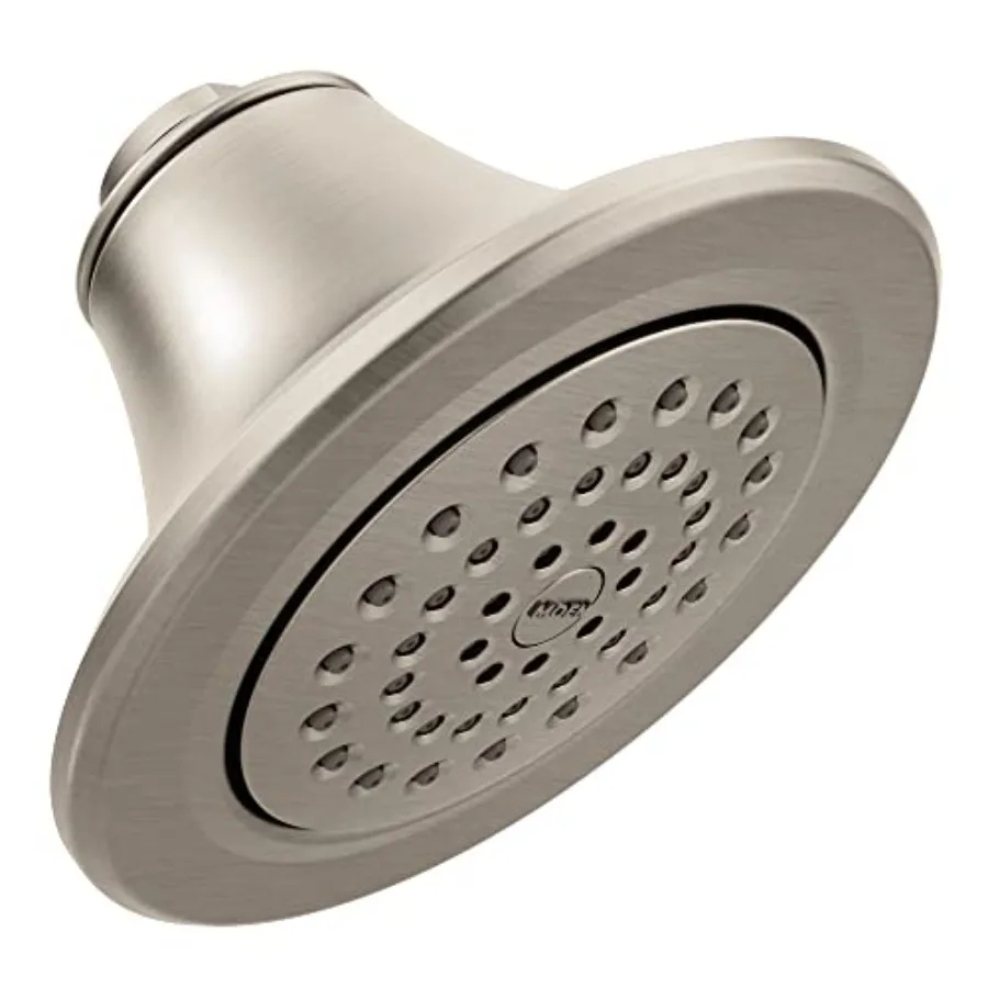 Showerhead for bathroom use, eco-performance ABS plastic, brushed nickel, 1.75 GPM flow rate, one-function design
Showerhead for bathroom use, eco-performance ABS plastic, brushed nickel, 1.75 GPM flow rate, one-function design