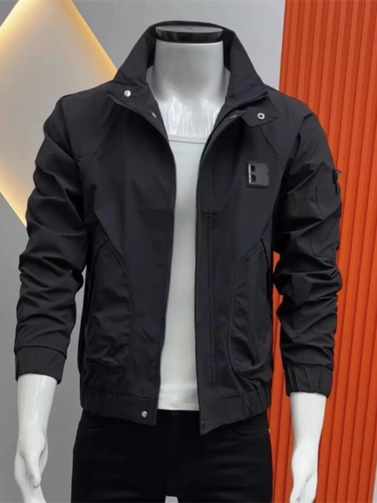 Faionable Casual Men's Jaet Autumn New Sle Korean Version Slim Fit High-End Feeling Cool Brand Versatile Leisure Top Men
Faionable Casual Men's Jaet Autumn New Sle Korean Version Slim Fit High-End Feeling Cool Brand Versatile Leisure Top Men