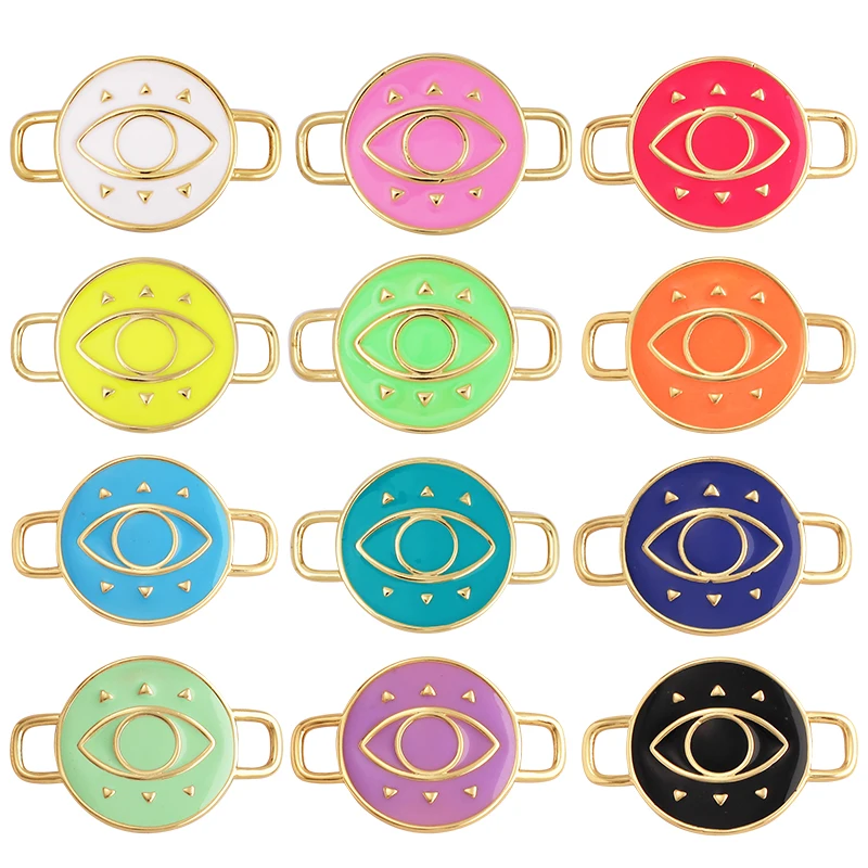 Jumbo Enamel Evil Lucky Eye Connector Link ,Gold Colour for Bracelet/Necklace, Handmake Jewelry Components Findings Supply M36
Jumbo Enamel Evil Lucky Eye Connector Link ,Gold Colour for Bracelet/Necklace, Handmake Jewelry Components Findings Supply M36