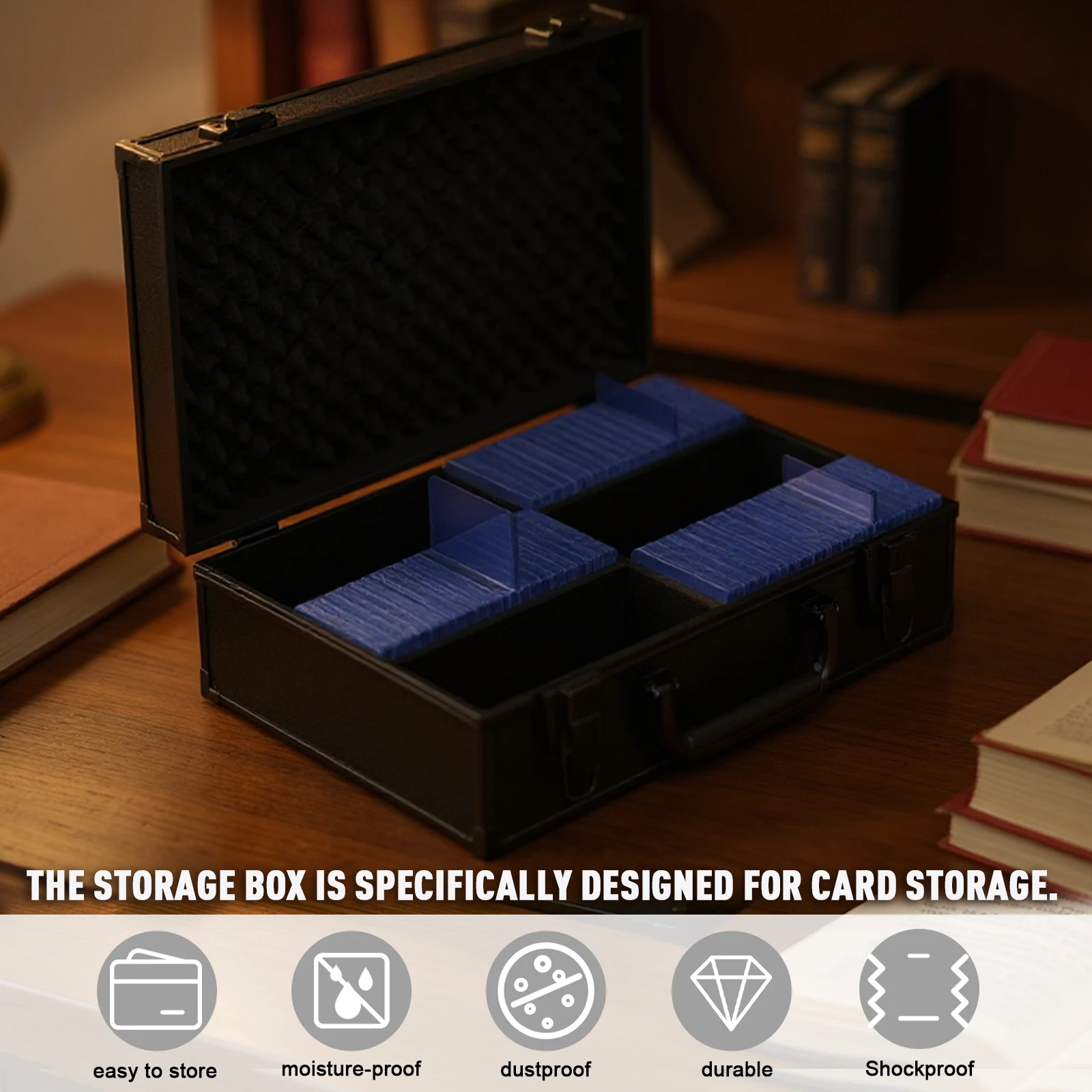 Toploader Storage Box with 6 Dividers Sports Card Storage Boxes Dustproof Card Case Holder for Trading Card Collection
Toploader Storage Box with 6 Dividers Sports Card Storage Boxes Dustproof Card Case Holder for Trading Card Collection