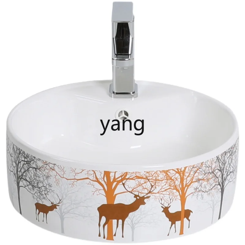 LH counter wash basin ceramic face wash household balcony bathroom basin pool small size round
LH counter wash basin ceramic face wash household balcony bathroom basin pool small size round
