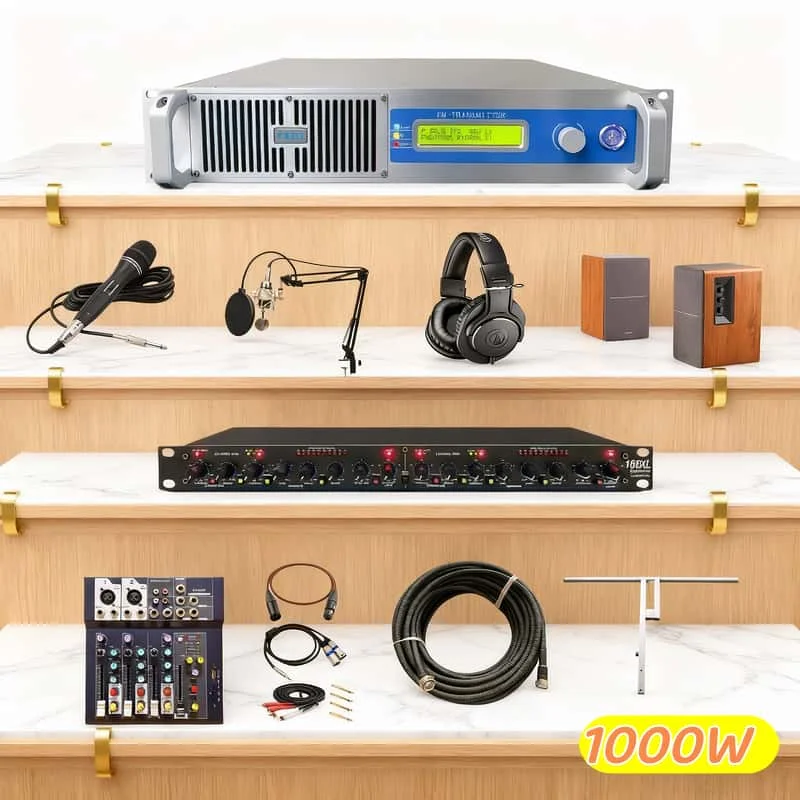 YXHT-1KW(1000W) FM Transmitter Full Broadcast Package - Smart Fan Cooling, Noise Reduction, Community Center
YXHT-1KW(1000W) FM Transmitter Full Broadcast Package - Smart Fan Cooling, Noise Reduction, Community Center