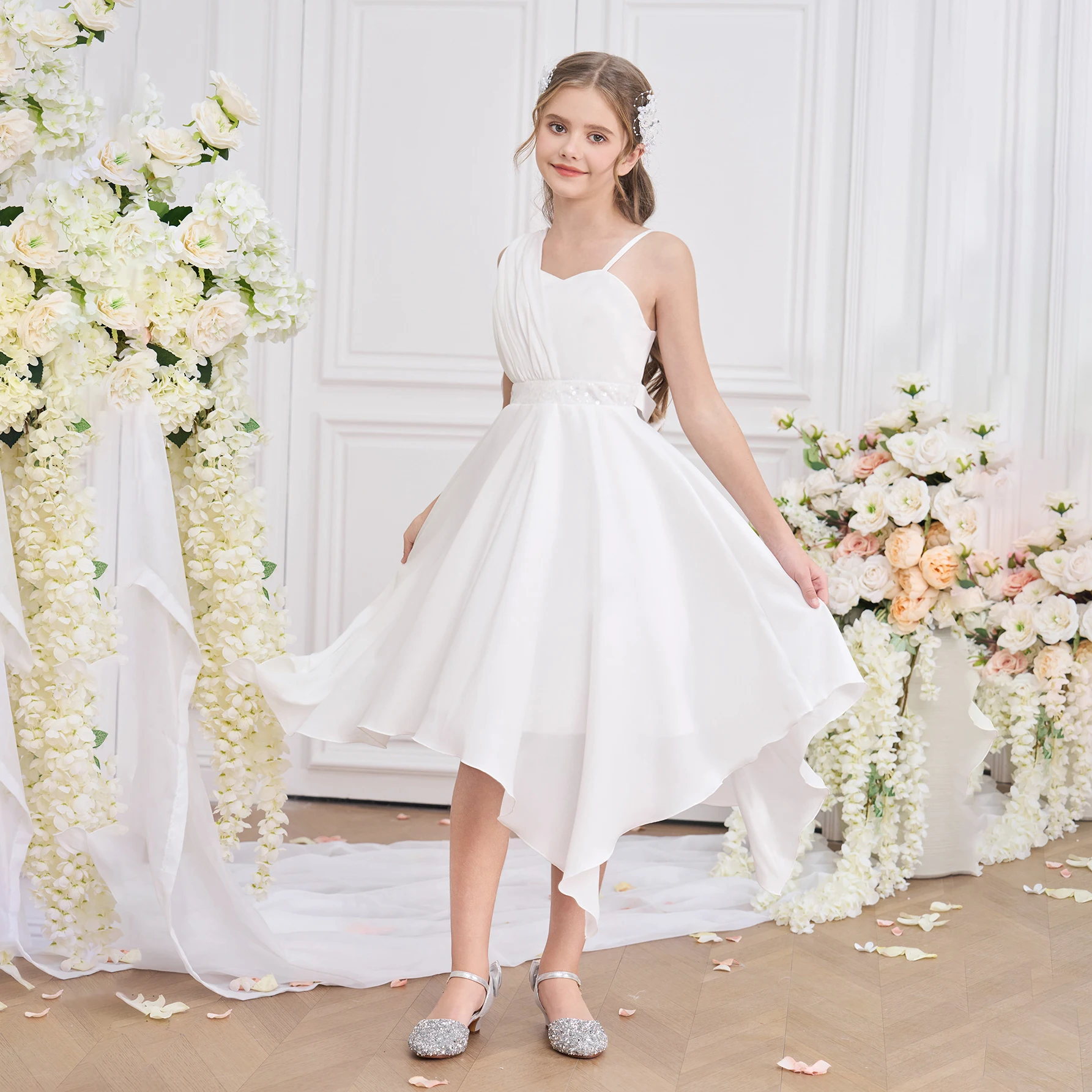 Irregular Hemline Baptismal Girl Party Dress Formal White Bridesmaid Evening Gown Wedding Birthday Princess Dresses Kids Clothes
Irregular Hemline Baptismal Girl Party Dress Formal White Bridesmaid Evening Gown Wedding Birthday Princess Dresses Kids Clothes