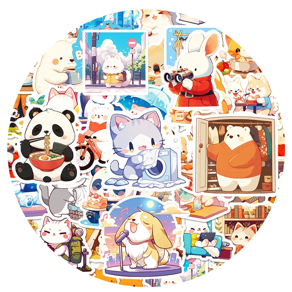 10/30/50pcs Funny Cute Animal Daily Life Cartoon Stickers Decals DIY Computer Guitar Stationery Laptop Kawaii Graffiti Sticker
10/30/50pcs Funny Cute Animal Daily Life Cartoon Stickers Decals DIY Computer Guitar Stationery Laptop Kawaii Graffiti Sticker