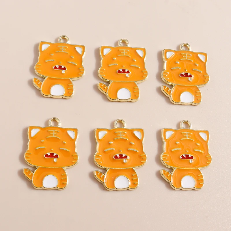 20pcs 18x24mm Cartoon Enamel Animal Tiger Charms Pendants for Jewelry Making Necklaces Earrings Bracelets Accessories DIY Gifts
20pcs 18x24mm Cartoon Enamel Animal Tiger Charms Pendants for Jewelry Making Necklaces Earrings Bracelets Accessories DIY Gifts