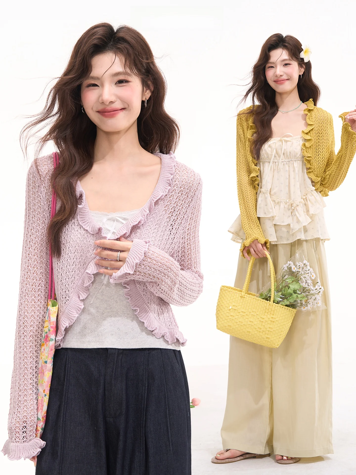 Simple Fashion Wooden Knitted Hollow out Cardigan Women's Top Summer Evening Diary Heme Floral Field Window Chinese
Simple Fashion Wooden Knitted Hollow out Cardigan Women's Top Summer Evening Diary Heme Floral Field Window Chinese