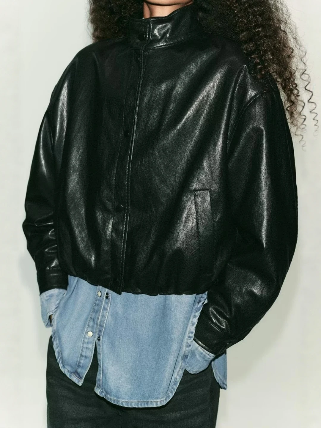 American Style Retro Pilot Jacket High Collar Fake Leather Striped Outerwear Street Style Long Sleeve Short Length Women's Coat
American Style Retro Pilot Jacket High Collar Fake Leather Striped Outerwear Street Style Long Sleeve Short Length Women's Coat