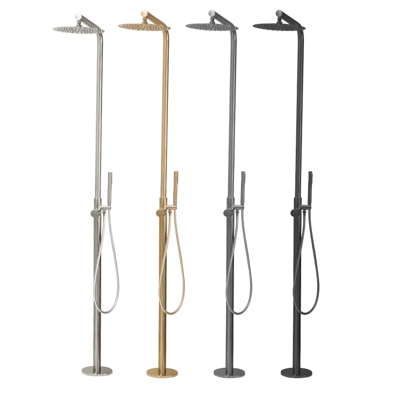 316 Stainless Steel Free-standing Shower Dual Handle Shower Column Swimming Pool Outdoor Shower Set Faucet
316 Stainless Steel Free-standing Shower Dual Handle Shower Column Swimming Pool Outdoor Shower Set Faucet