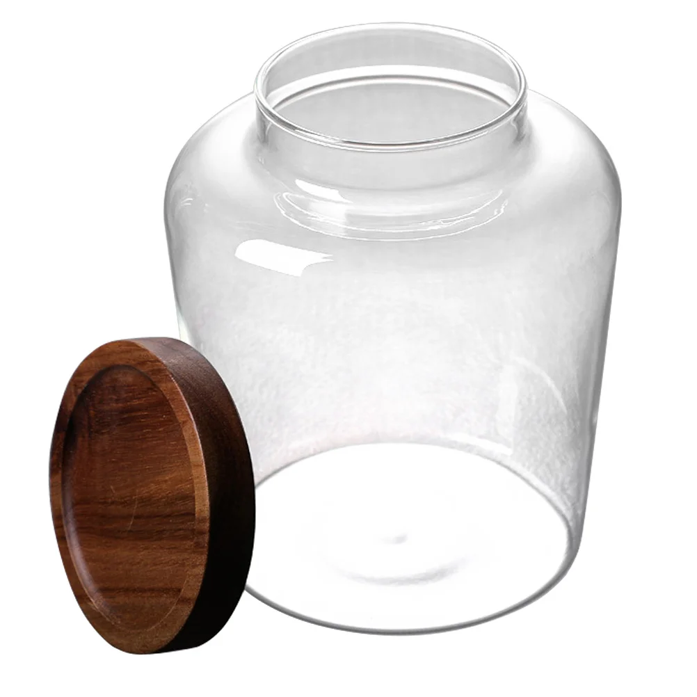 Glass Sealed Jar Food Containers Grain Storage Tea Cereals Wooden Canisters Kitchen Material Keep
Glass Sealed Jar Food Containers Grain Storage Tea Cereals Wooden Canisters Kitchen Material Keep