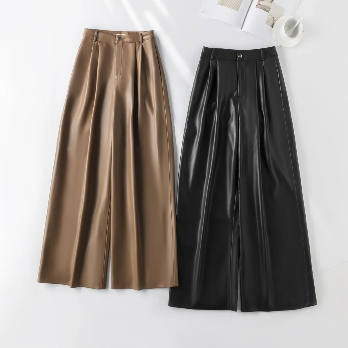 High Waist Wide Leg Casual Straight Long Pants Real Leather eepskin Autumn Winter New Sle Women's Faion High Waist Leat...
High Waist Wide Leg Casual Straight Long Pants Real Leather eepskin Autumn Winter New Sle Women's Faion High Waist Leat...