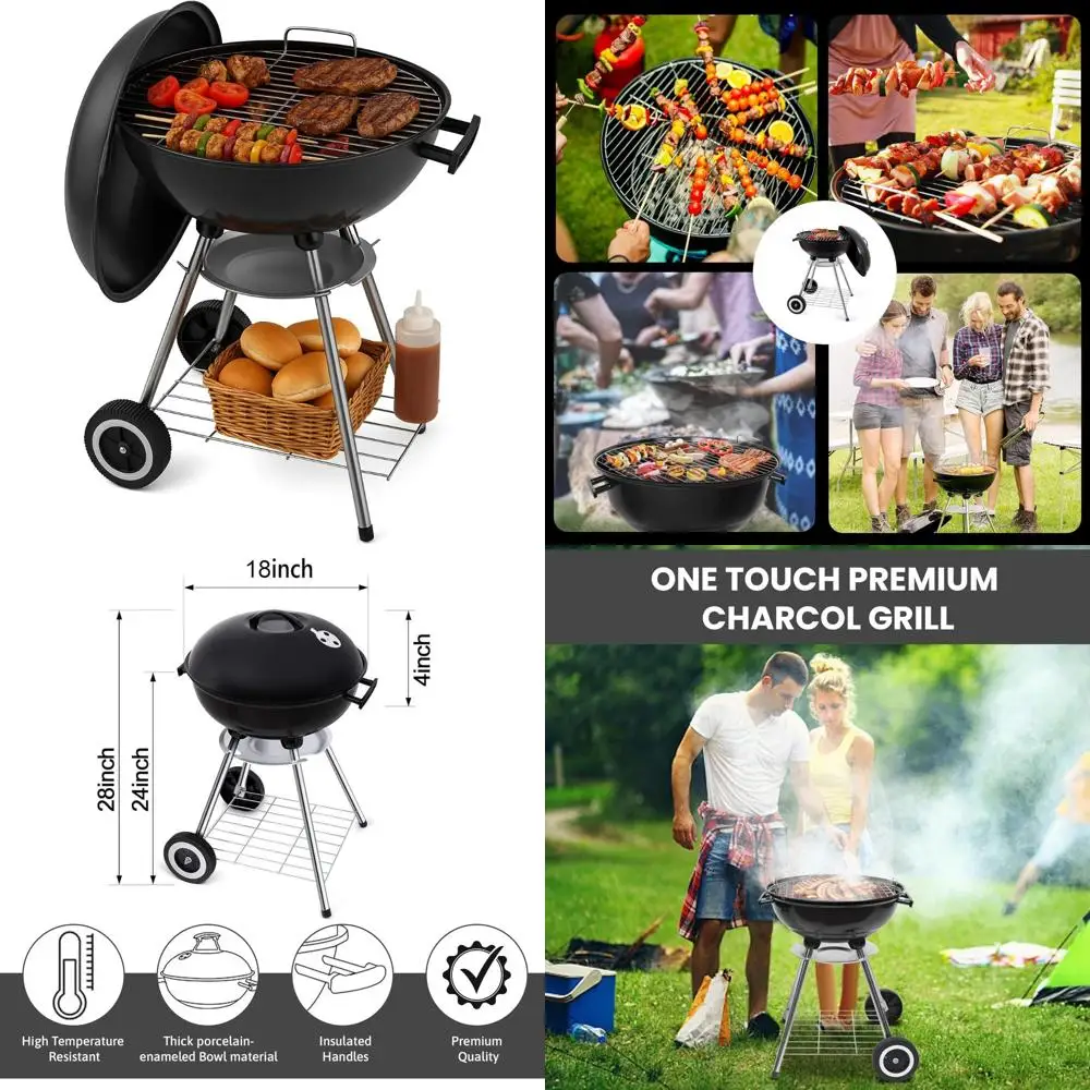 Портативный 18-дюймовый угольный гриль-барбекю — прочный круглый сверхпрочный гриль с глубокой чашей, прочными ножками и колесами для компактного использования на открытом воздухе
Портативный 18-дюймовый угольный гриль-барбекю — прочный круглый сверхпрочный гриль с глубокой чашей, прочными ножками и колесами для компактного использования на открытом воздухе