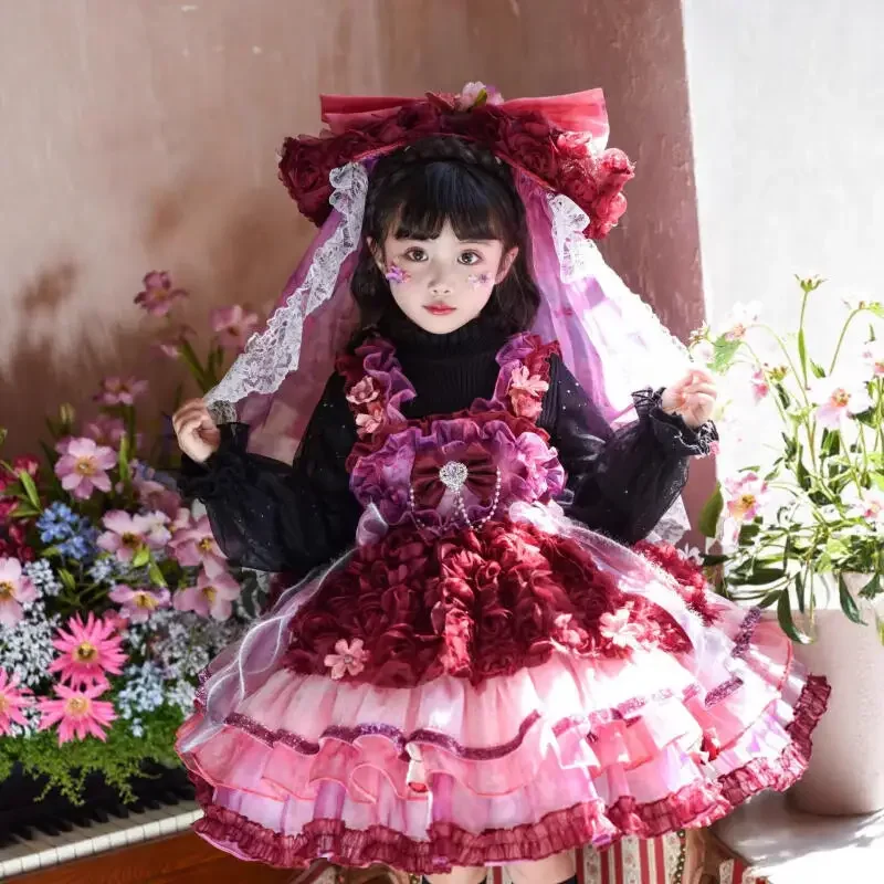 Japanese Sweet Lolita Dress Kawaii Lace Ruffles Princess Dresses Girls Y2K Girl's Clothing Cute Tea Party Holiday Birthday Gift
Japanese Sweet Lolita Dress Kawaii Lace Ruffles Princess Dresses Girls Y2K Girl's Clothing Cute Tea Party Holiday Birthday Gift