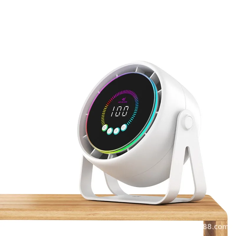 Desktop New RGB Ambient Light High-speed Super Long Battery Life Mini Wall-mounted Silent Turbine Bladeless Small Fan
Desktop New RGB Ambient Light High-speed Super Long Battery Life Mini Wall-mounted Silent Turbine Bladeless Small Fan