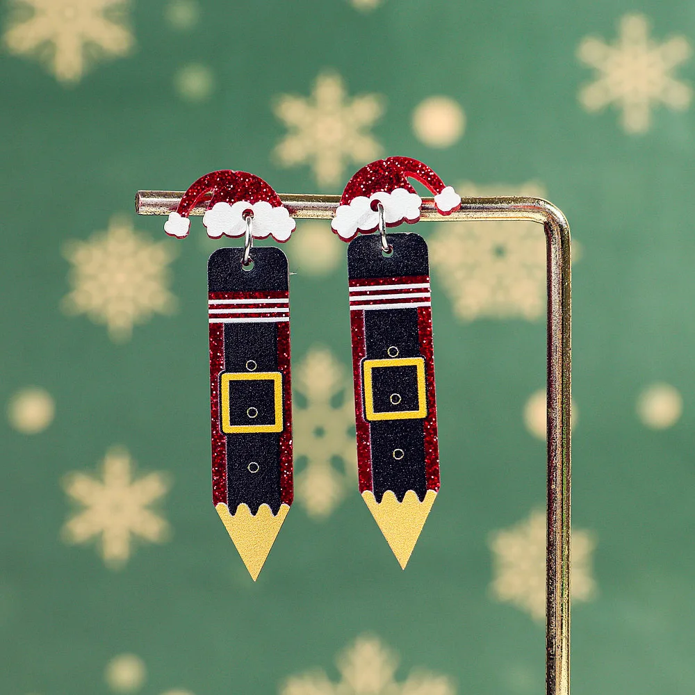 Glitter Red Christmas Hat Acrylic Earrings for Women New Cute Teacher Student School Long Drop Earring Party Jewelry Gifts
Glitter Red Christmas Hat Acrylic Earrings for Women New Cute Teacher Student School Long Drop Earring Party Jewelry Gifts