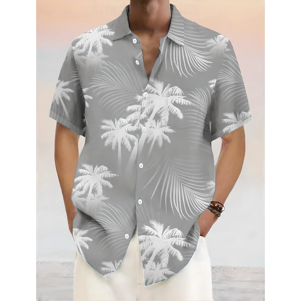 Men Hawaiian Shirts Coconut Tree Tropical Plants Men Fashion Short Sleeve Shirt Floral Blouse Turn Clothes Male Vacation Beach
Men Hawaiian Shirts Coconut Tree Tropical Plants Men Fashion Short Sleeve Shirt Floral Blouse Turn Clothes Male Vacation Beach